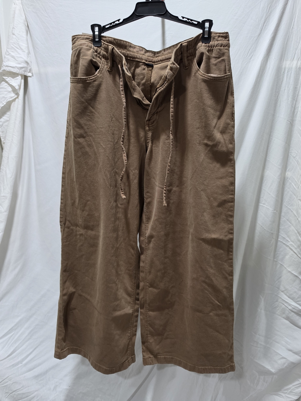 American Eagle Outfitters Wide-Leg Drawstring Chinos - Brown
